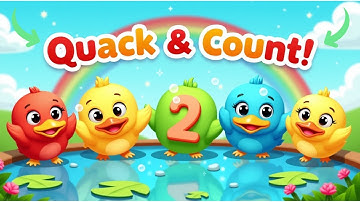 10 colorful ducks quack & count song 🦆 Learn Numbers and Colors Nursery Rhymes & Kids Songs