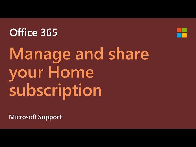 Manage your Microsoft 365 subscription - Microsoft Support