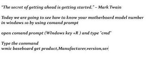 How to find Motherboard Serial Number in Command Prompt in windows 10