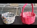 How to make newspaper basket newspaper weaving