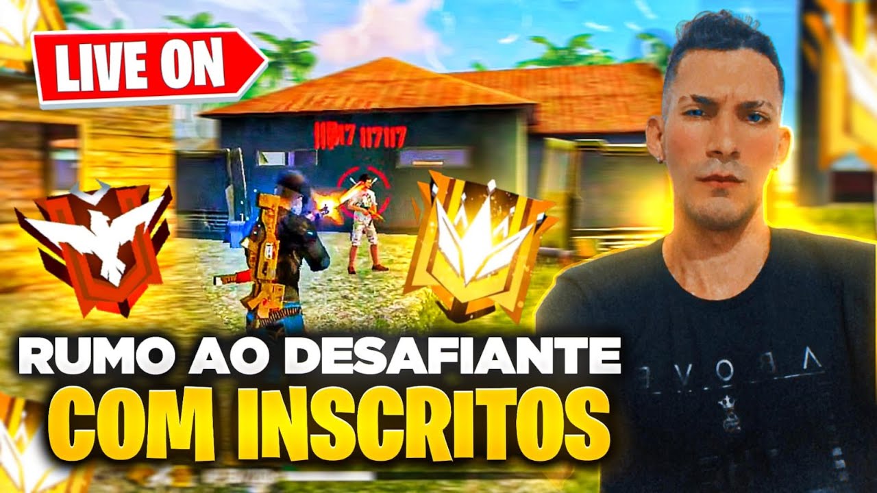 🔥 FREE FIRE AO VIVO 🔥 RANQUEADA EMULADOR RUMO AO DESAFIANTE 🔥 JOGANDO  COM INSCRITOS 🔥 