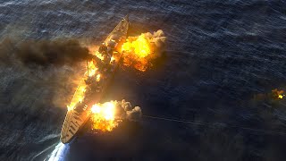 [Houdini 18] Battlecruiser Scharnhorst cannon firing and destroyed + narrated vfx breakdown