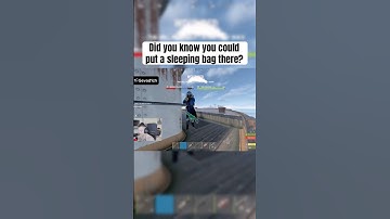 Didnt know you could put a sleeping bag there on Rust😳 #rustclips #rustpvp #rustraid #rustgame