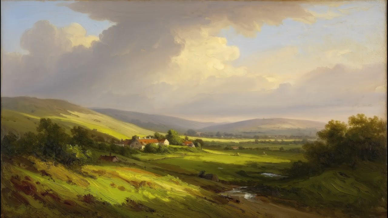 Golden Daylight Ep.2 – Sunlit Valley & Rolling Hills | 4K Frame TV | No Sound