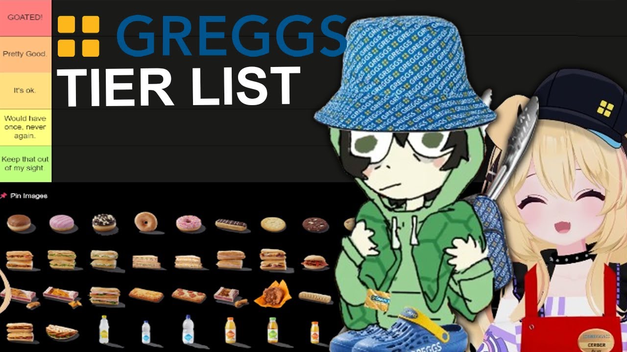 Vedal Tier lists EVERY Greggs food item with Cerber
