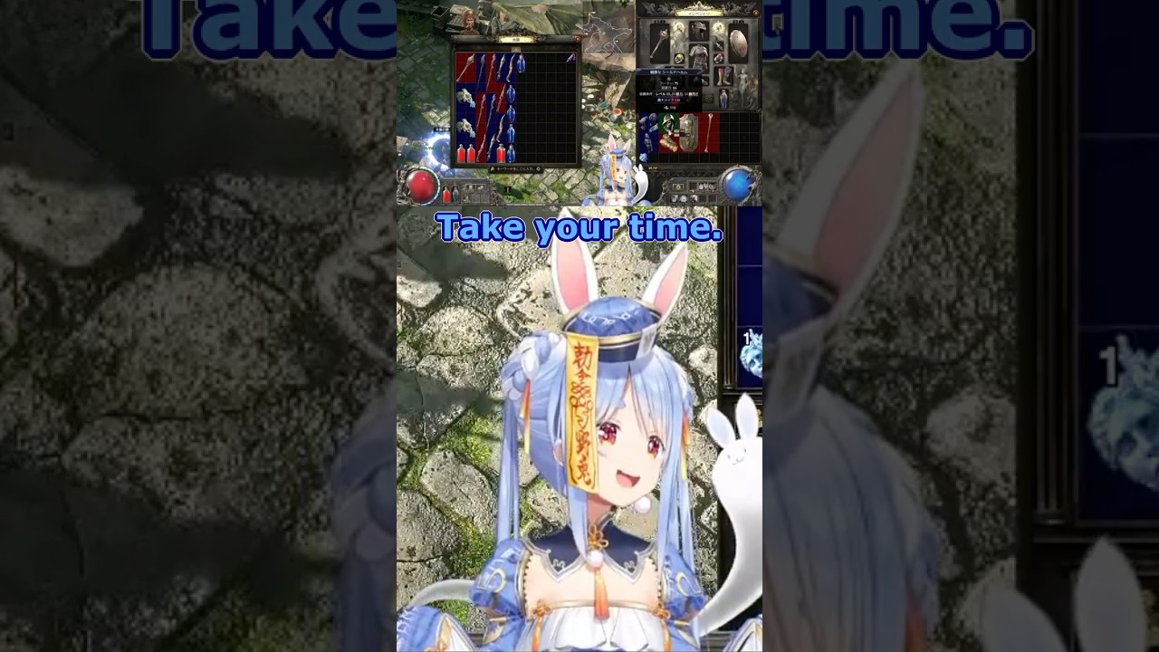 Pekora imitates shopkeeper's English (POE2)  [Hololive/clip]