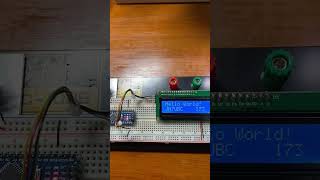 Arduino Nano I2C LCD1602 test