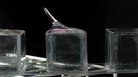 Time lapse movie of growing ice spike