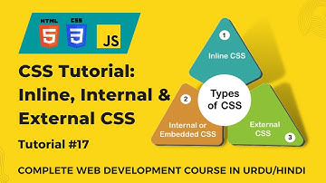 CSS Tutorial: Inline, Internal & External CSS | Types of CSS | Web Development Tutorials #17