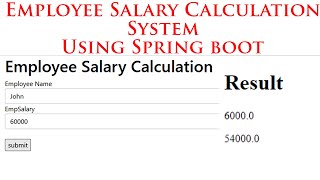 Employee Salary Calculation System Using Spring boot screenshot 2