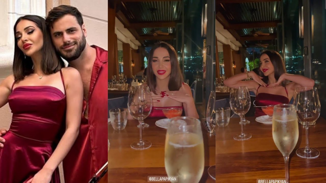 Stjepan Hauser Dating Lady In Red Dress late night dinner in Dubai 2023 ...