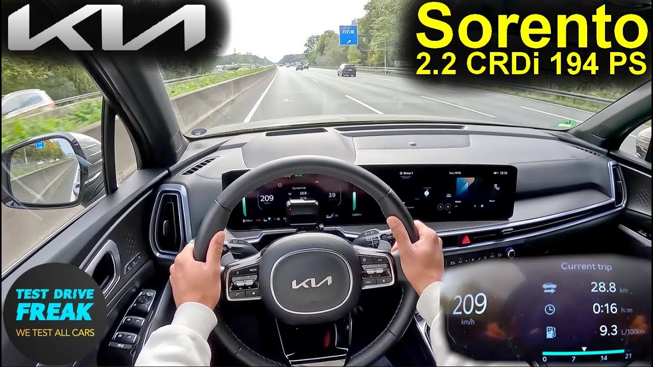 2025 Kia Sorento 2.2 CRDi AWD (194 PS) TOPSPEED POV 🚙 Autobahn Drive | No Speed Limit | Diesel SUV