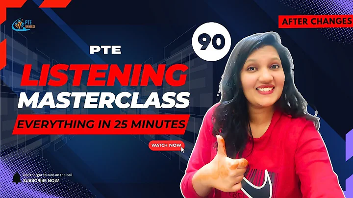 PTE Listening Masterclass | Proven Tips, Strategies and Template to Score 90/90-After August Changes thumbnail