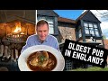 Reviewing bangers and mash at the oldest pub in england