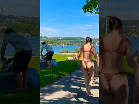 Hot day in Zurich #beach #walkthrough #bikini #summer #2024 #shortvideo #shorts #short #floritravel
