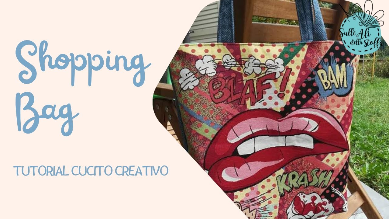 Borsa per la spesa richiudibile con cerniera / shopping bag tutorial cucito  creativo 