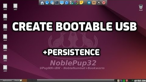 create bootable USB with persistence: Noblepup32, legacy bios