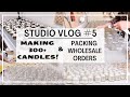 STUDIO VLOG #5 | MAKING 300+ CANDLES | HOW I PACK & SHIP WHOLESALE ORDERS