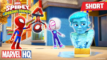 New Villain Hydro-Man Causes Trouble! 😱 | Meet Spidey and his Amazing Friends | @MarvelHQ @disneyjr​