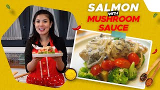 SALMON WITH MUSHROOM SAUCE MENU UNTUK DINNER CANTIK | NINDY MASAK