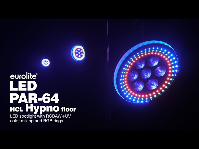 Светодиодный прожектор Eurolite LED PAR-64 HCL Hypno floor bl