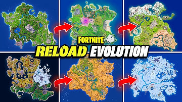Fortnite Map Evolution - Reload Chapter 1-4, Iceberg Map Concepts!