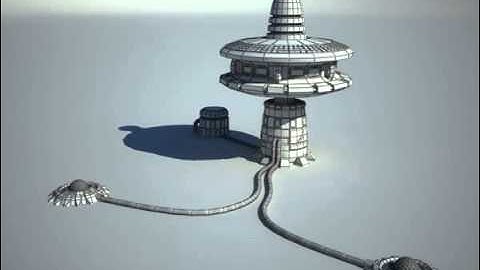 Futuristic Sci Fi Building 2 3D model from CGTrader.com