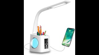 Wanjiaone Study LED Desk Lamp with USB Charging Port & Screen & Calendar & Color Night Light. by Selling point 329 views 3 years ago 58 seconds