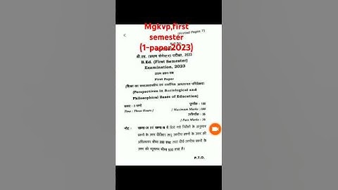 Mgkvp B.Ed first semester first paper2023 #mgkvp #previousyearquestions #shorts #trending
