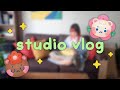 studio vlog 01 🌷✨ shop launch prep, design sticker sheets & washi tapes | an artist's cozy week