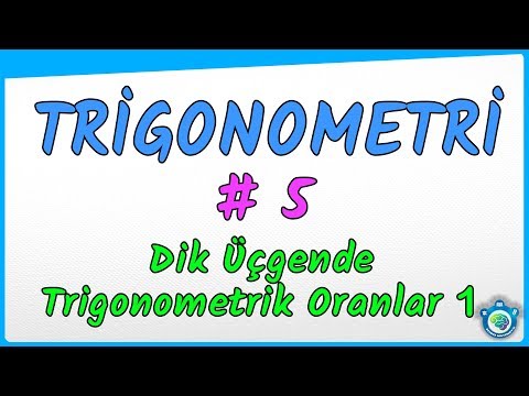 Trigonometri 5 (Dik Üçgende Trigonometrik Oranlar 1) | YKS - TYT - AYT | 11. Sınıf