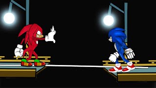 Sonic Vs Knuckles In Squid Game, Sonic The Hedgehog 2  Animation. Drawing Cartoon 2.