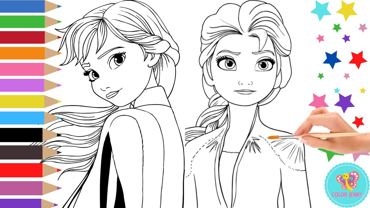 Desenho de Anna do Filme Frozen para colorir