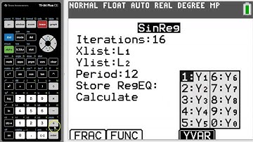 Sine Regression on the TI84+CE