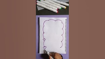 Notebook Border Design Easy Simple #shortvideo #youtubeshorts