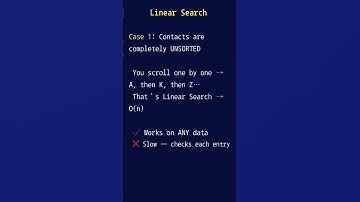 Linear Search vs Binary Search