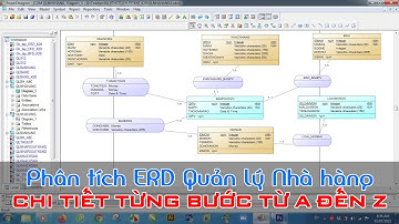 Hướng dẫn vẽ mô hình ERD mức logic, ERD mức vật lý từ Lược đồ quan hệ - Bài toán Quản lý NHÀ HÀNG