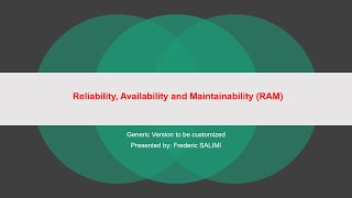 Reliability, Availability and Maintainability (RAM & FMEA)