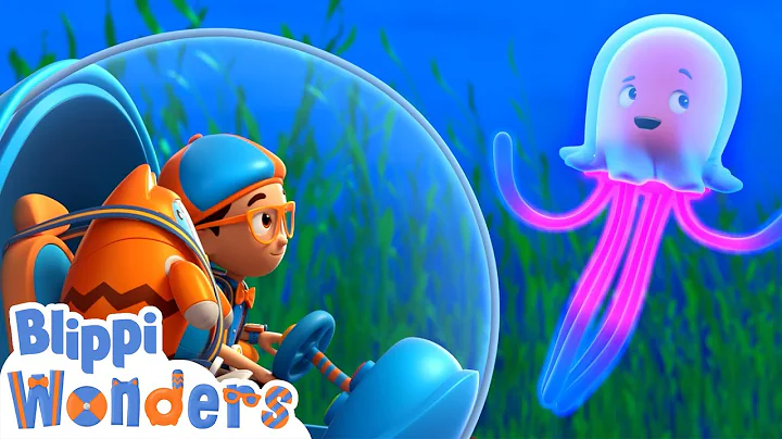Blippi Wonders - Ocean Sea Creatures! | Blippi Animated Series | Cartoons For Kids