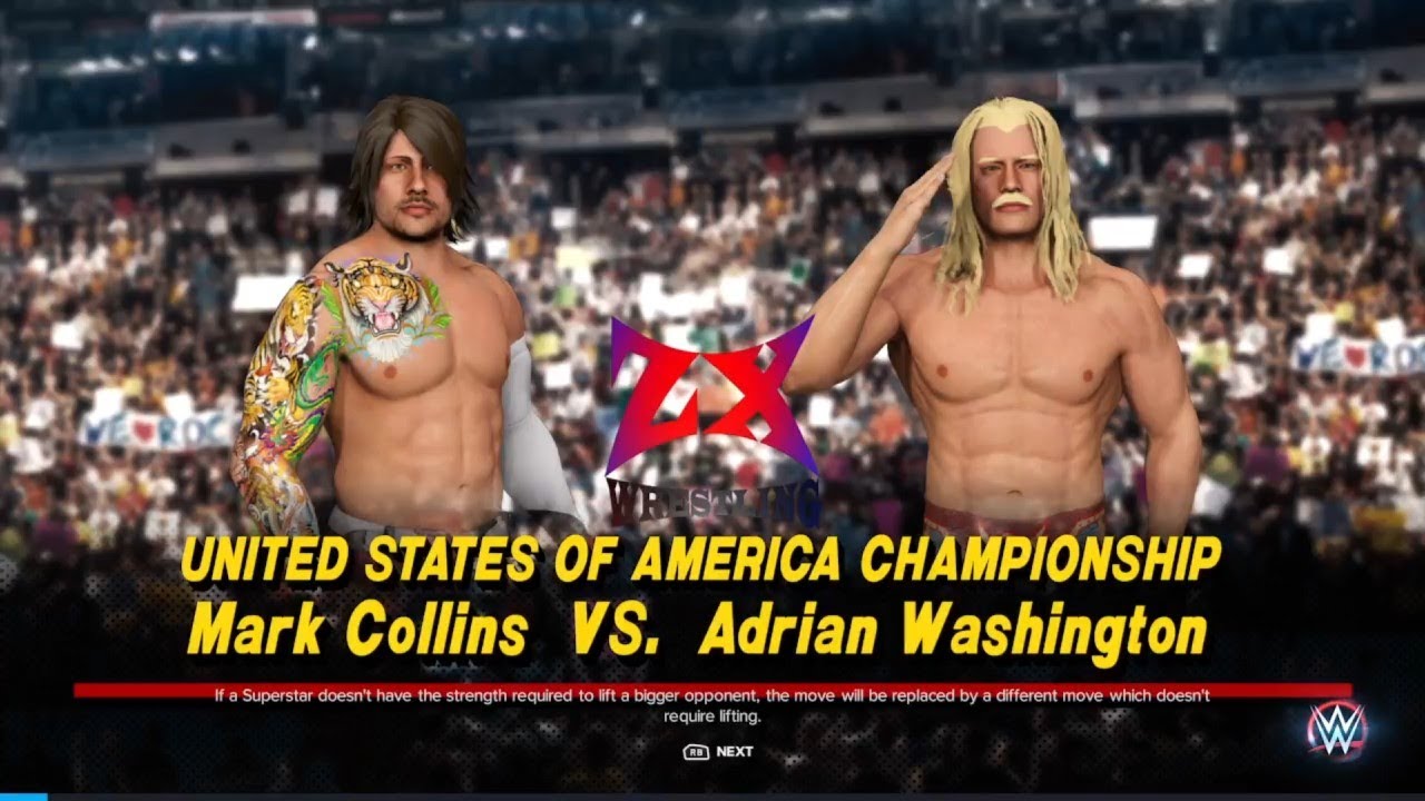 ZX WRESTLING FREE MATCH USA CHAMPIONSHIP MARK COLLINS VS ADRIAN