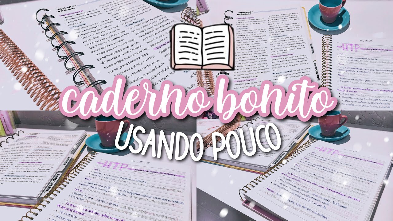 como ter um CADERNO BONITO e ORGANIZADO | pouco MATERIAL