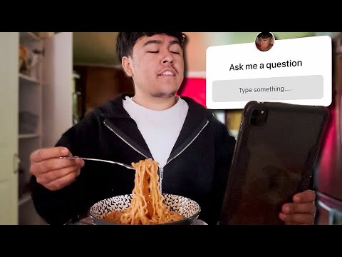 RAMEN MUKBANG/ Q&A (Answering y'alls questions!)