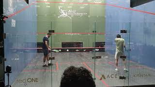 Mostafa Asal w super quick Ryunosuke Tsukue, Squash Ace Malaysia Cup, Set 2, 8 November 2023