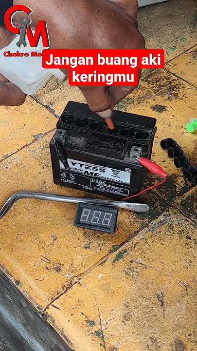 cara mudah perbaiki  aki kering mati total