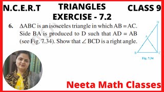 NCERT | Class 9 | Chapter 7 | Triangles | Exercise 7.2 | Question 6 | Neeta Math Classes