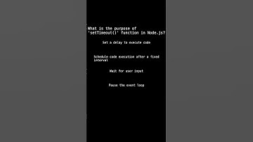 Nodejs | What is the purpose of 