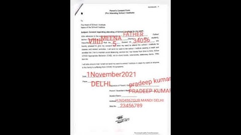 HOW TO FILL CONSENT FORM OR PERMISSION LETTER#short