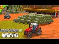 We made so many round hay bales  farming simulator 18 multiplayer timelapse gameplay
