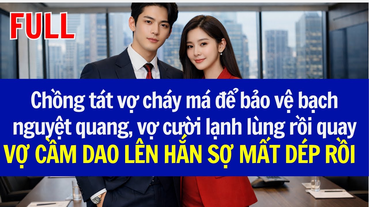 Chồng tát vợ cháy má để bảo vệ bạch nguyệt quang, VỢ CẦM D/AO LÊN HẮN SỢ MẤT DÉP RỒI