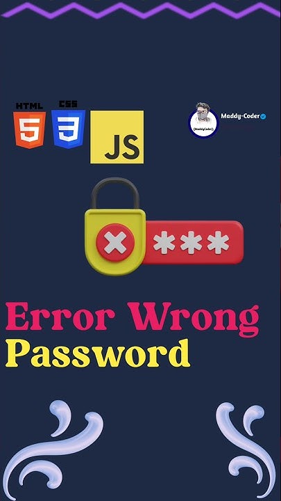 Wrong Password || How to create Animated enter wrong Password filed ...